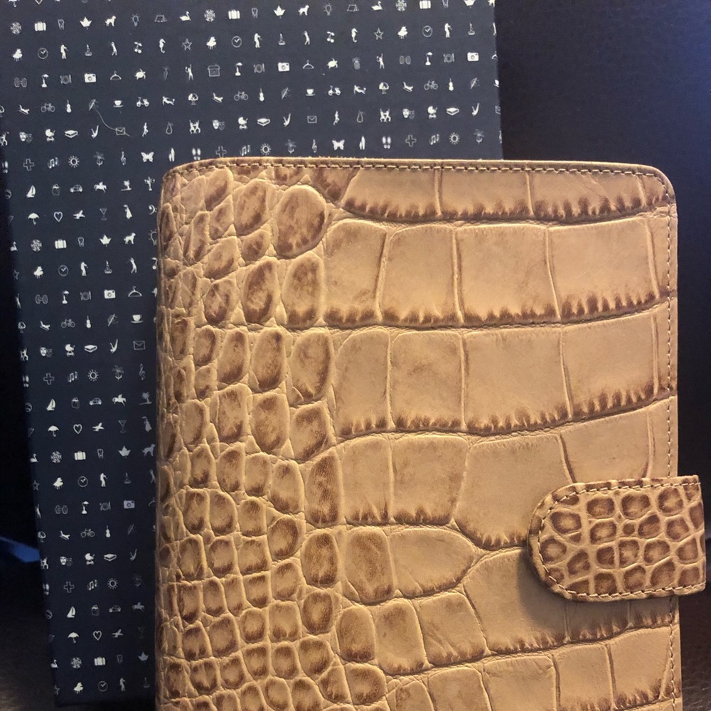 Filofax standard croc ring planner
